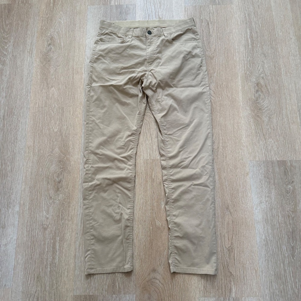 Faherty Movement 5-Pocket Pants Mens 32x32 Tan CoolMax Stretch Chino Trousers